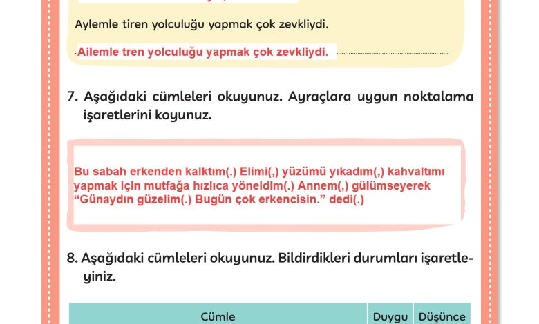 3. Sınıf Meb Yayınları Türkçe Ders Kitabı Sayfa 77 Cevapları