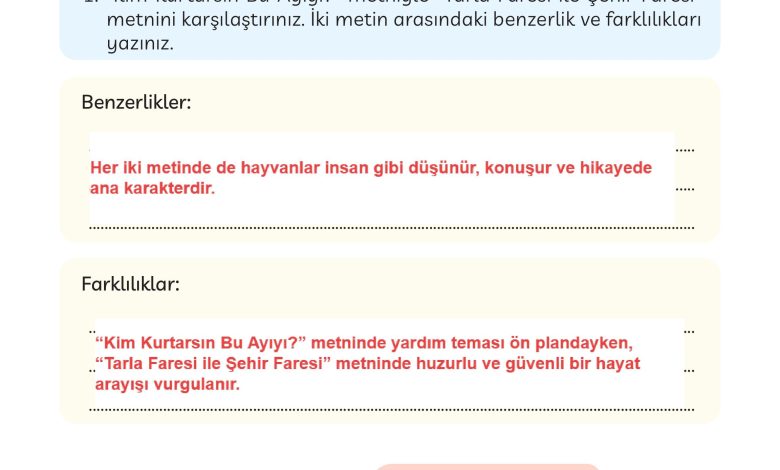 3. Sınıf Meb Yayınları Türkçe Ders Kitabı Sayfa 93 Cevapları