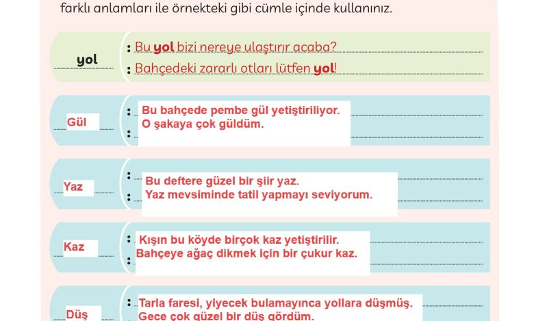 3. Sınıf Meb Yayınları Türkçe Ders Kitabı Sayfa 95 Cevapları