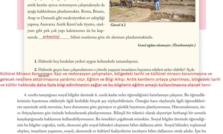 6. Sınıf Evos Yayınları Sosyal Bilgiler Ders Kitabı Sayfa 134 Cevapları