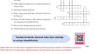 6. Sınıf Evos Yayınları Sosyal Bilgiler Ders Kitabı Sayfa 159 Cevapları