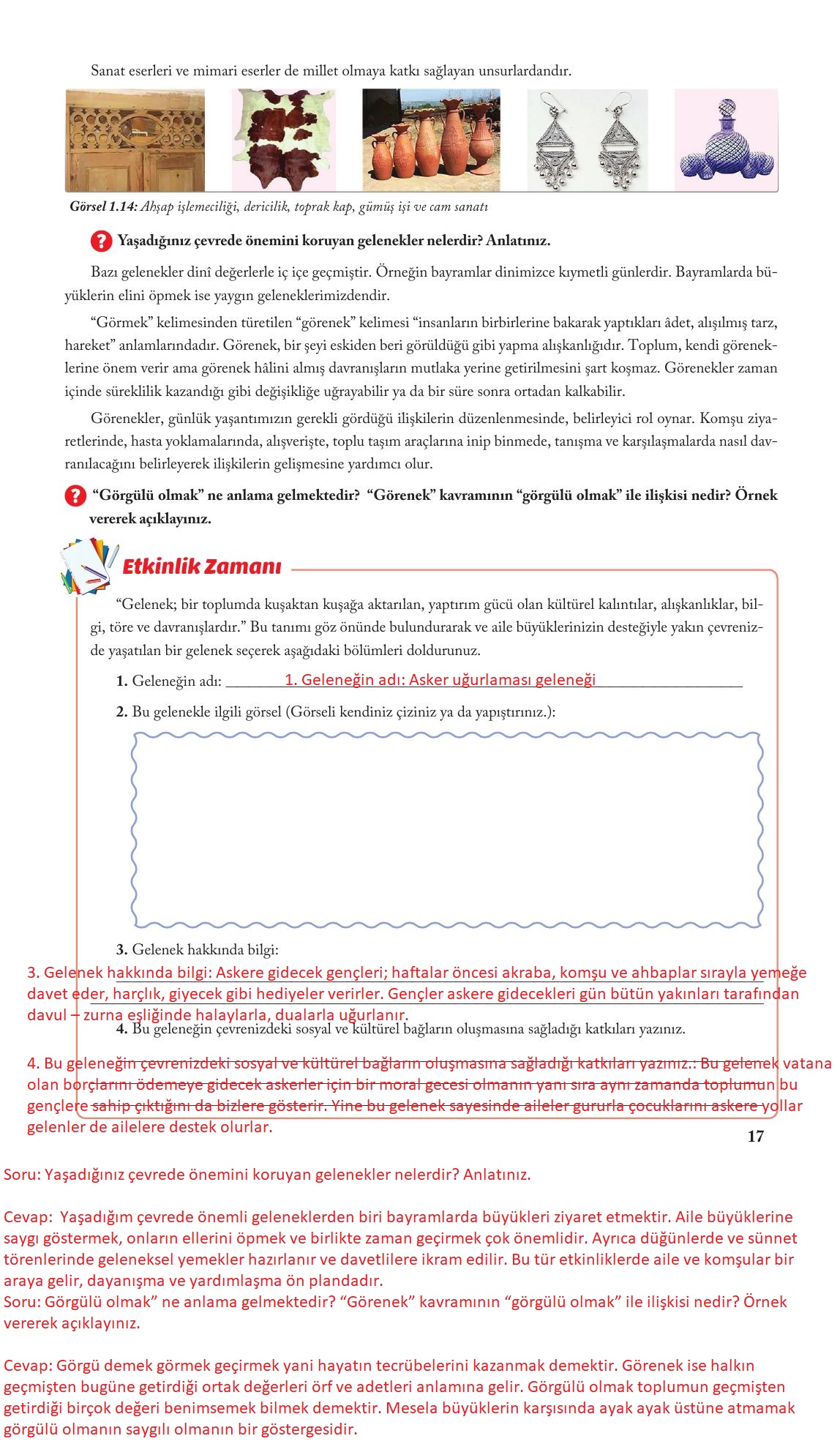 6. Sınıf Evos Yayınları Sosyal Bilgiler Ders Kitabı Sayfa 17 Cevapları