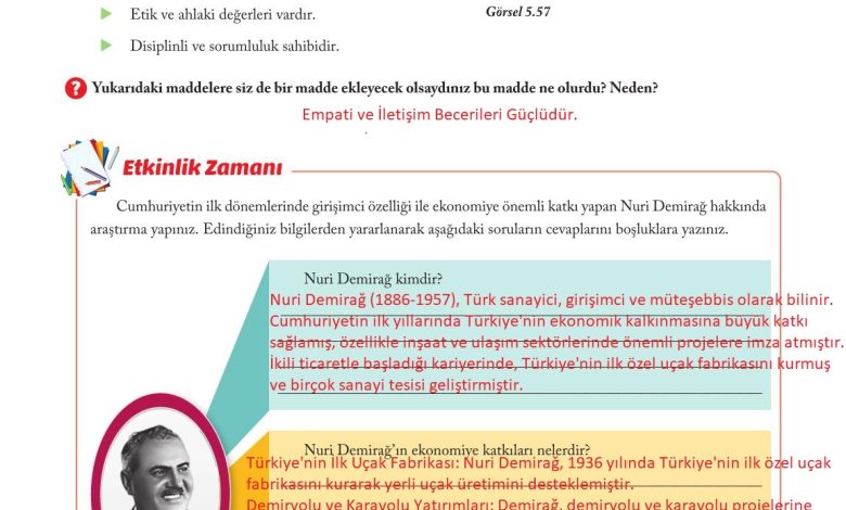 6. Sınıf Evos Yayınları Sosyal Bilgiler Ders Kitabı Sayfa 192 Cevapları