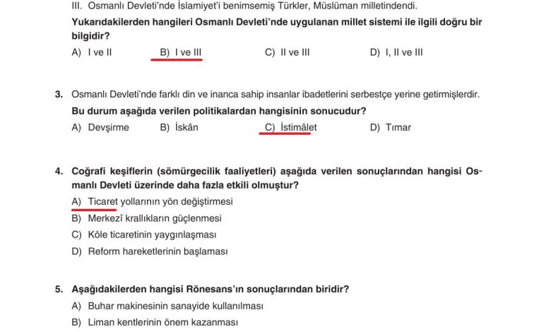 7. Sınıf Yıldırım Yayınları Sosyal Bilgiler Ders Kitabı Sayfa 107 Cevapları