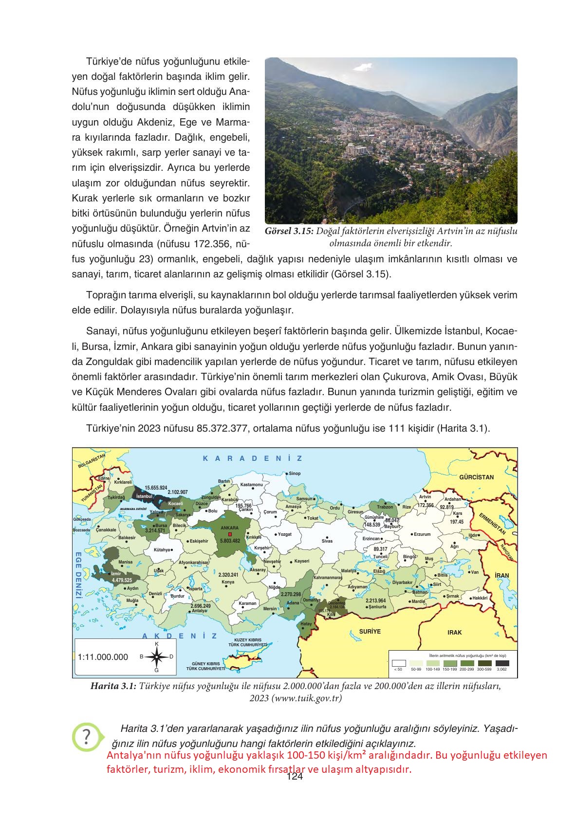 7. Sınıf Yıldırım Yayınları Sosyal Bilgiler Ders Kitabı Sayfa 124 Cevapları