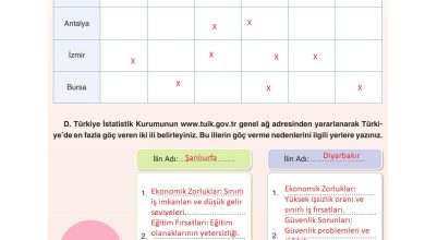 7. Sınıf Yıldırım Yayınları Sosyal Bilgiler Ders Kitabı Sayfa 138 Cevapları