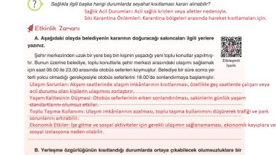 7. Sınıf Yıldırım Yayınları Sosyal Bilgiler Ders Kitabı Sayfa 141 Cevapları