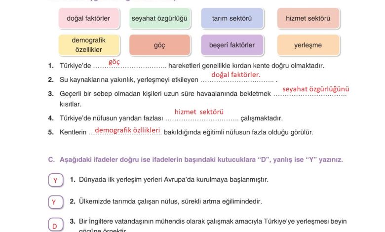 7. Sınıf Yıldırım Yayınları Sosyal Bilgiler Ders Kitabı Sayfa 144 Cevapları