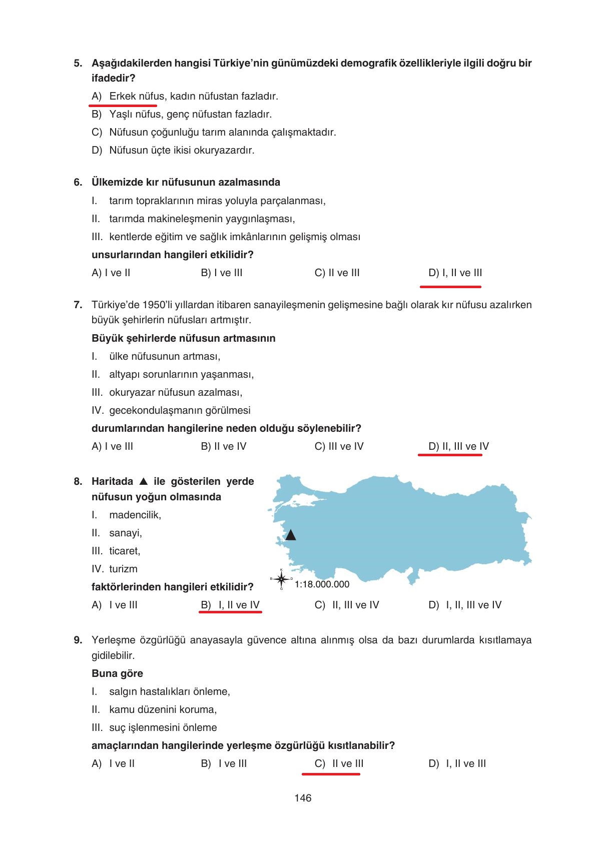 7. Sınıf Yıldırım Yayınları Sosyal Bilgiler Ders Kitabı Sayfa 146 Cevapları