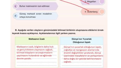 7. Sınıf Yıldırım Yayınları Sosyal Bilgiler Ders Kitabı Sayfa 169 Cevapları