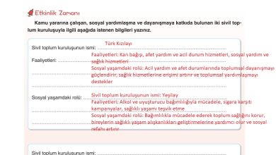 7. Sınıf Yıldırım Yayınları Sosyal Bilgiler Ders Kitabı Sayfa 197 Cevapları