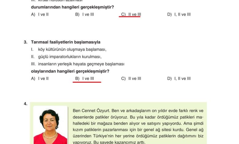 7. Sınıf Yıldırım Yayınları Sosyal Bilgiler Ders Kitabı Sayfa 211 Cevapları