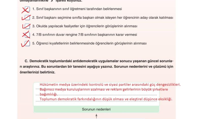 7. Sınıf Yıldırım Yayınları Sosyal Bilgiler Ders Kitabı Sayfa 237 Cevapları