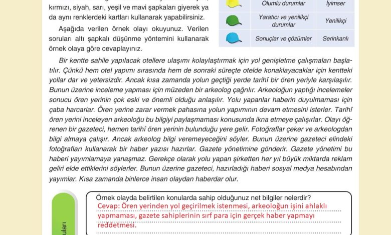 7. Sınıf Yıldırım Yayınları Sosyal Bilgiler Ders Kitabı Sayfa 38 Cevapları