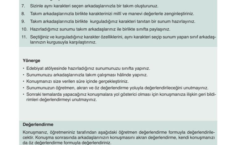 9. Sınıf Meb Yayınları Türkçe Ders Kitabı Sayfa 126 Cevapları