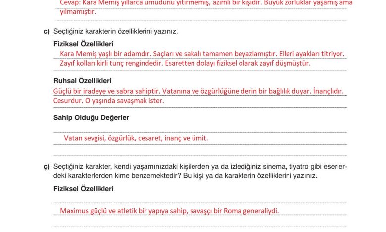 9. Sınıf Meb Yayınları Türkçe Ders Kitabı Sayfa 128 Cevapları