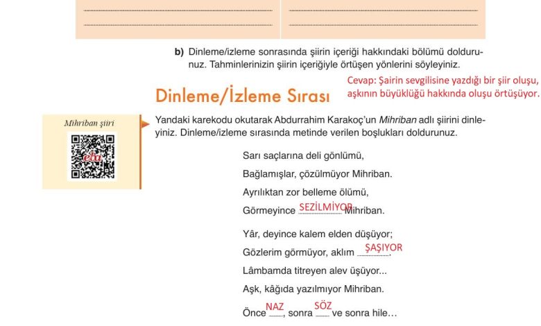 9. Sınıf Meb Yayınları Türkçe Ders Kitabı Sayfa 132 Cevapları