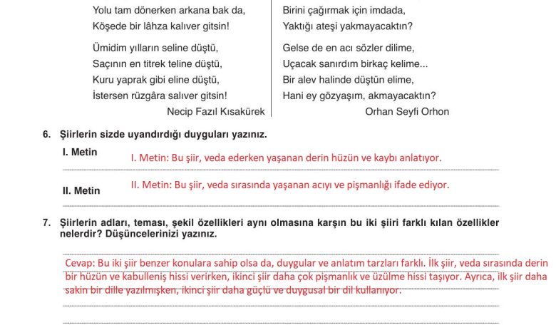 9. Sınıf Meb Yayınları Türkçe Ders Kitabı Sayfa 144 Cevapları