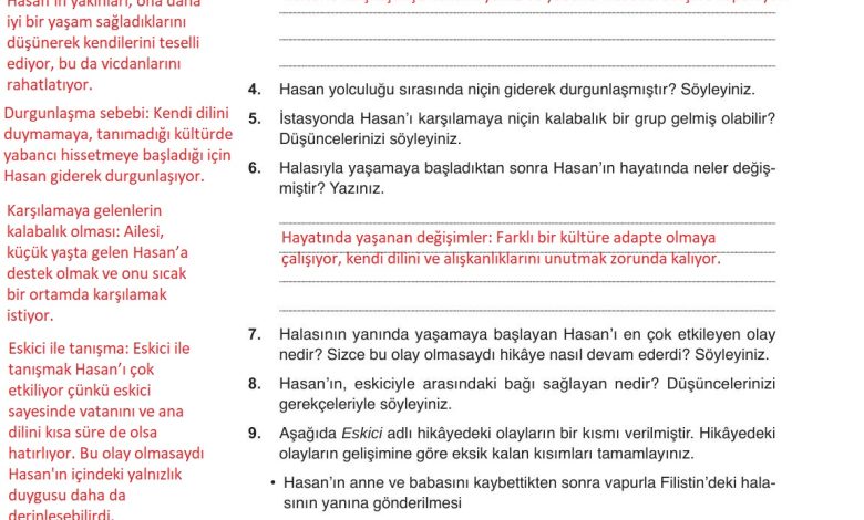 9. Sınıf Meb Yayınları Türkçe Ders Kitabı Sayfa 160 Cevapları