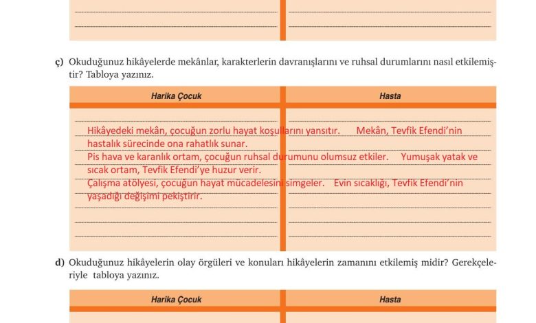 9. Sınıf Meb Yayınları Türkçe Ders Kitabı Sayfa 167 Cevapları