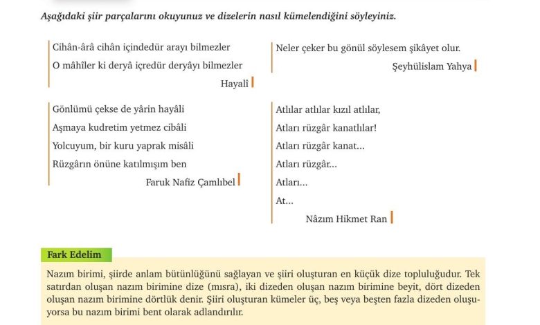 9. Sınıf Meb Yayınları Türkçe Ders Kitabı Sayfa 174 Cevapları