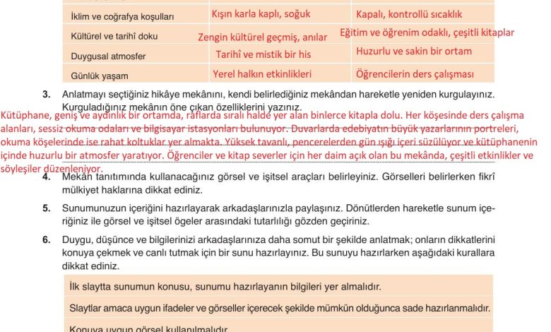 9. Sınıf Meb Yayınları Türkçe Ders Kitabı Sayfa 196 Cevapları