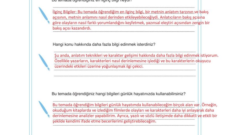 9. Sınıf Meb Yayınları Türkçe Ders Kitabı Sayfa 211 Cevapları