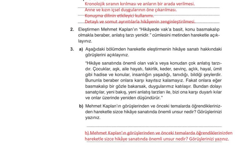 9. Sınıf Meb Yayınları Türkçe Ders Kitabı Sayfa 266 Cevapları