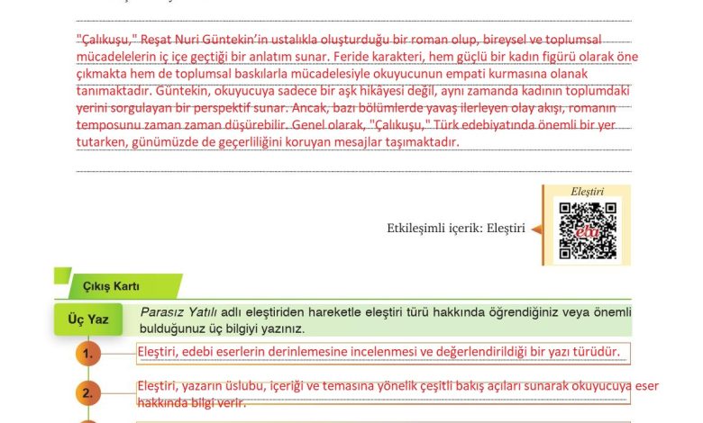 9. Sınıf Meb Yayınları Türkçe Ders Kitabı Sayfa 278 Cevapları