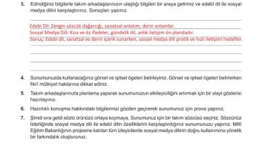 9. Sınıf Meb Yayınları Türkçe Ders Kitabı Sayfa 282 Cevapları