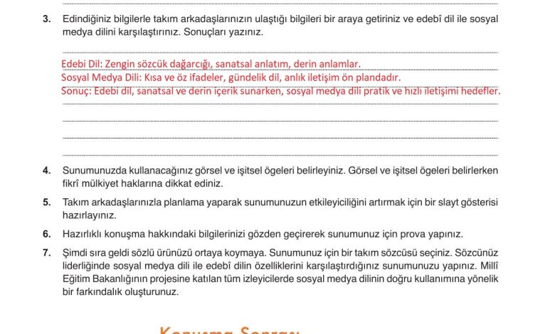 9. Sınıf Meb Yayınları Türkçe Ders Kitabı Sayfa 282 Cevapları