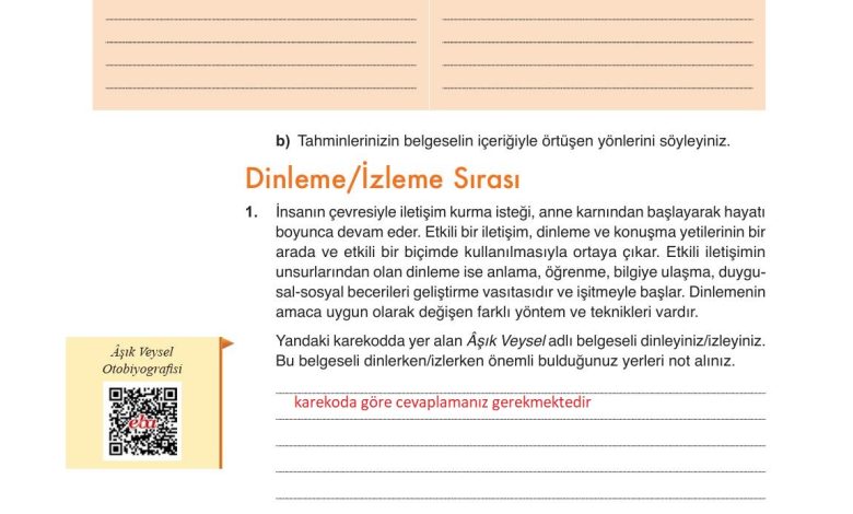 9. Sınıf Meb Yayınları Türkçe Ders Kitabı Sayfa 284 Cevapları