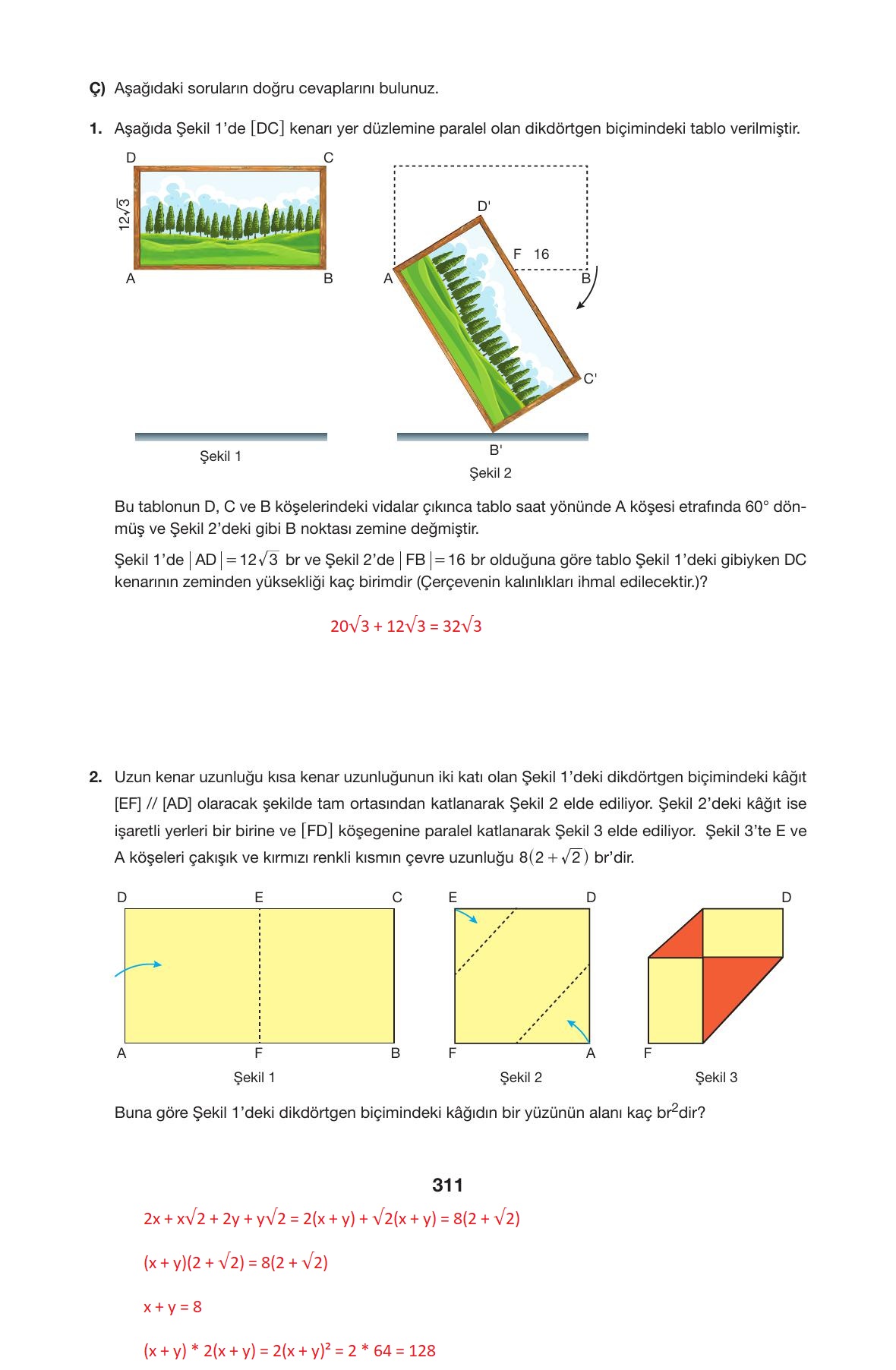 10. Sınıf Hecce Yayıncılık Matematik Ders Kitabı Sayfa 311 Cevapları