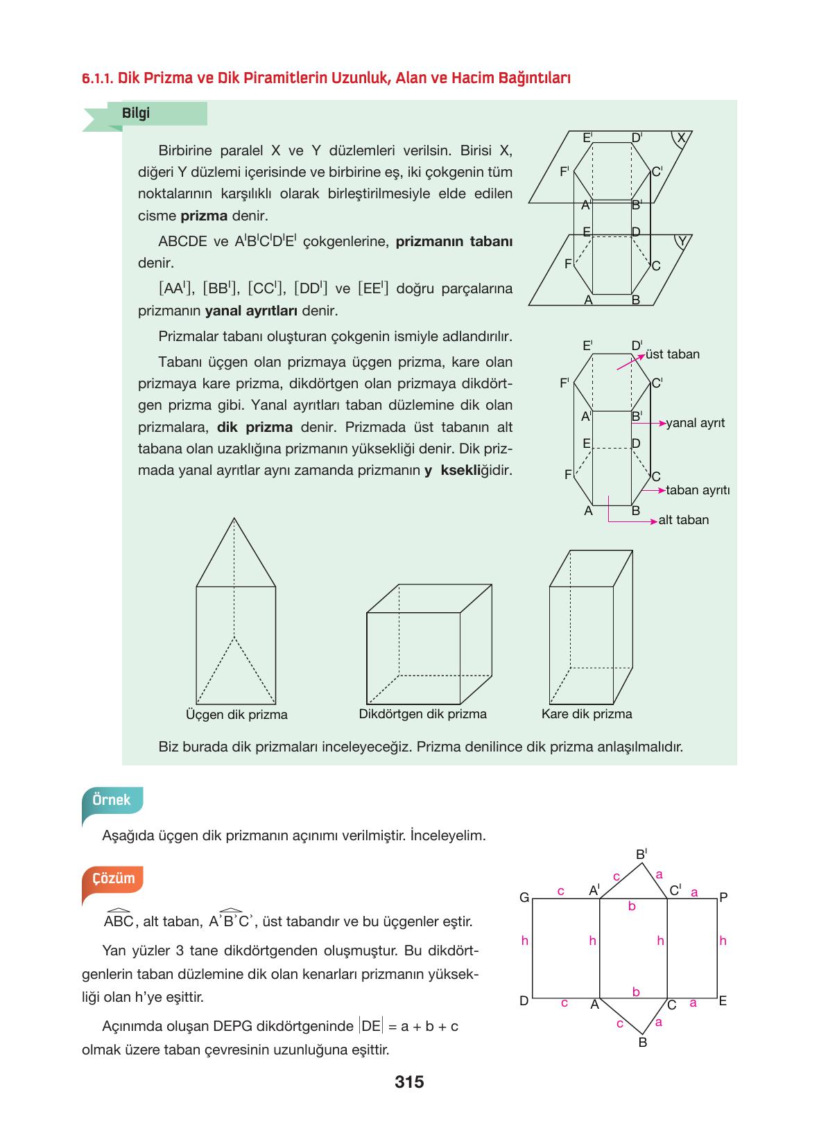 10. Sınıf Hecce Yayıncılık Matematik Ders Kitabı Sayfa 315 Cevapları