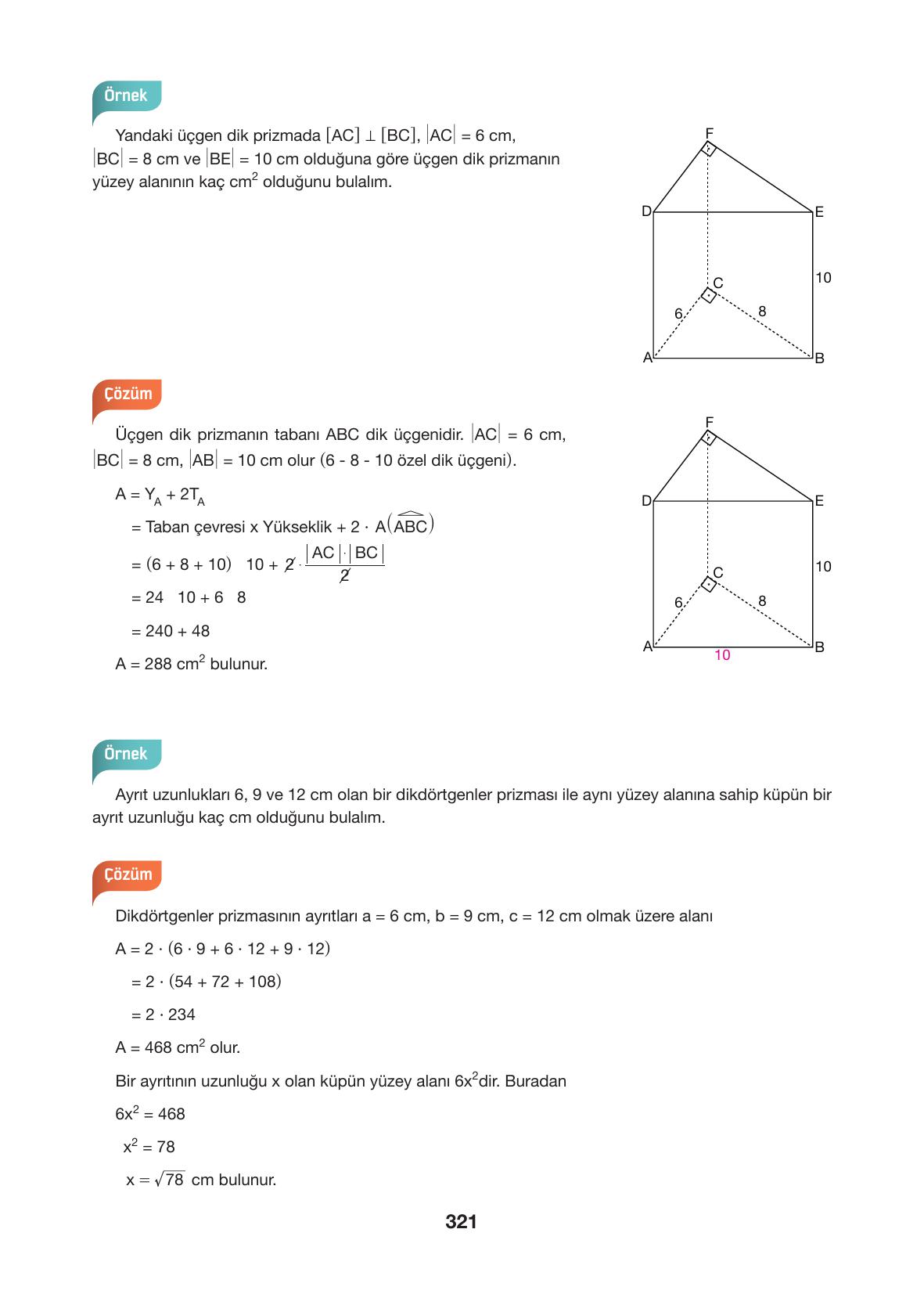 10. Sınıf Hecce Yayıncılık Matematik Ders Kitabı Sayfa 321 Cevapları