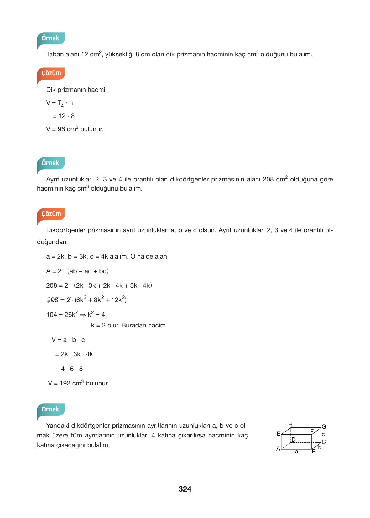 10. Sınıf Hecce Yayıncılık Matematik Ders Kitabı Sayfa 324 Cevapları