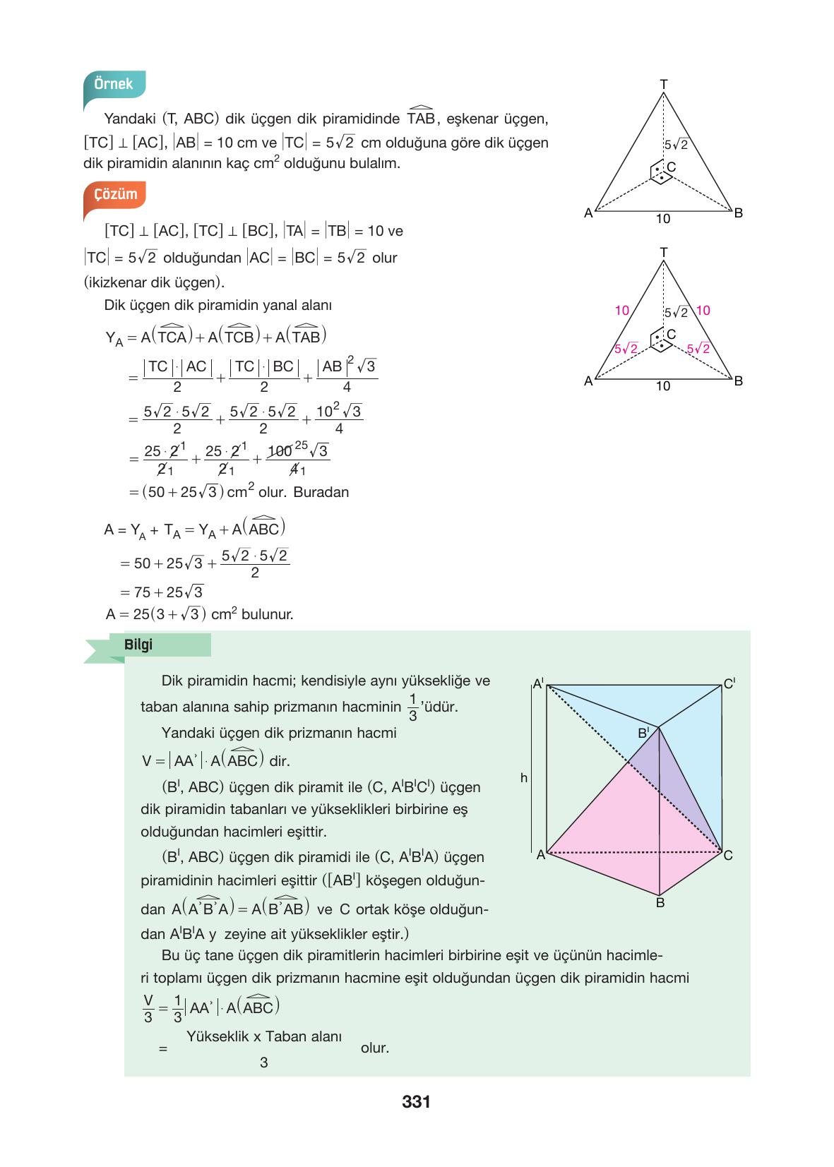 10. Sınıf Hecce Yayıncılık Matematik Ders Kitabı Sayfa 331 Cevapları