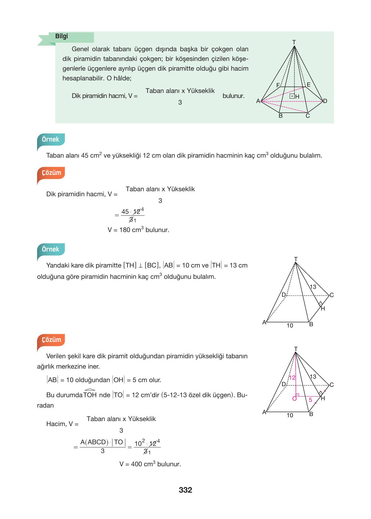 10. Sınıf Hecce Yayıncılık Matematik Ders Kitabı Sayfa 332 Cevapları