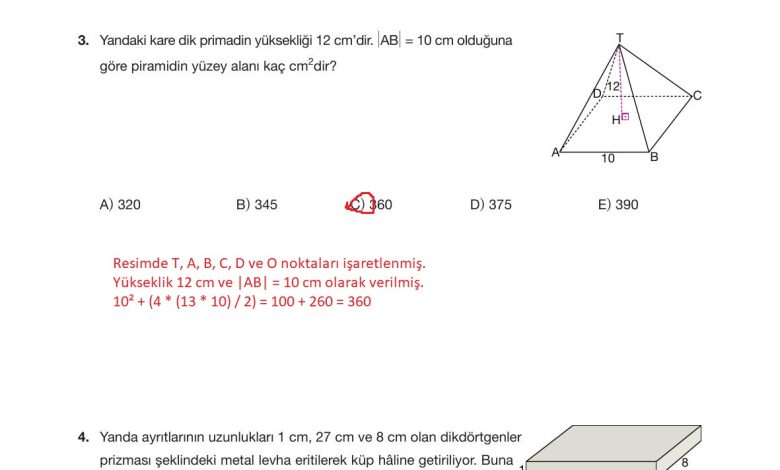 10. Sınıf Hecce Yayıncılık Matematik Ders Kitabı Sayfa 342 Cevapları