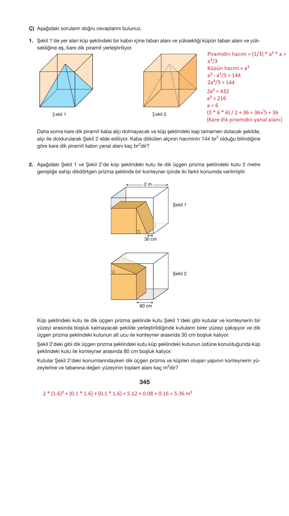 10. Sınıf Hecce Yayıncılık Matematik Ders Kitabı Sayfa 345 Cevapları