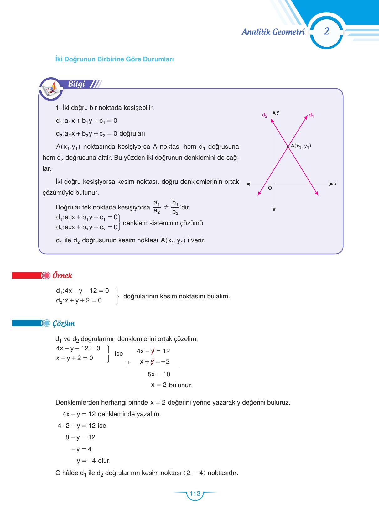 11. Sınıf Sdr Dikey Yayıncılık Matematik Ders Kitabı Sayfa 113 Cevapları