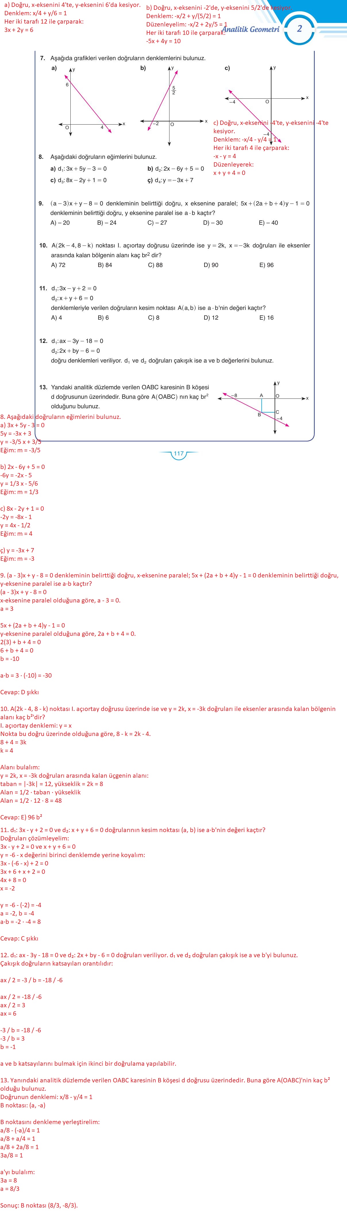 11. Sınıf Sdr Dikey Yayıncılık Matematik Ders Kitabı Sayfa 117 Cevapları