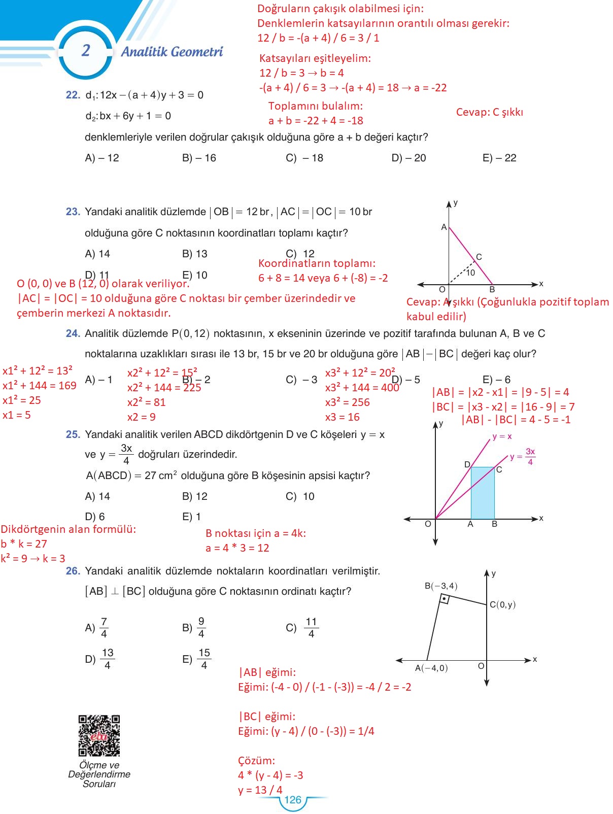 11. Sınıf Sdr Dikey Yayıncılık Matematik Ders Kitabı Sayfa 126 Cevapları