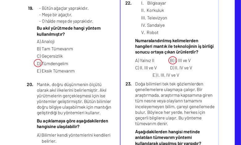 12. Sınıf Meb Yayınları Mantık Ders Kitabı Sayfa 31 Cevapları