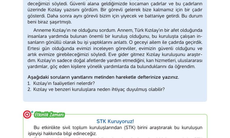 4. Sınıf Hecce Yayıncılık İnsan Hakları Yurttaşlık Ve Demokrasi Ders Kitabı Sayfa 91 Cevapları