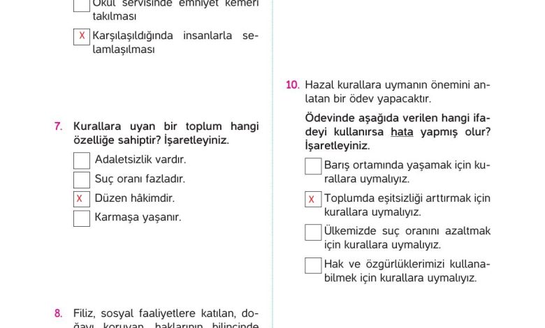 4. Sınıf Hecce Yayıncılık İnsan Hakları Yurttaşlık Ve Demokrasi Ders Kitabı Sayfa 84 Cevapları