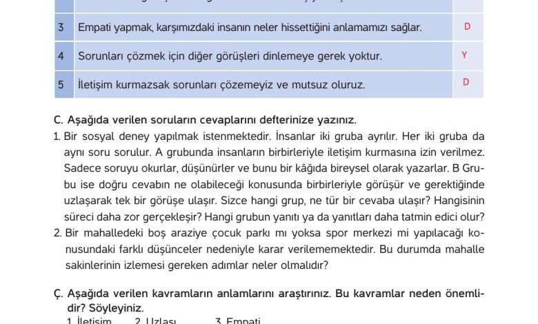 4. Sınıf Hecce Yayıncılık İnsan Hakları Yurttaşlık Ve Demokrasi Ders Kitabı Sayfa 68 Cevapları