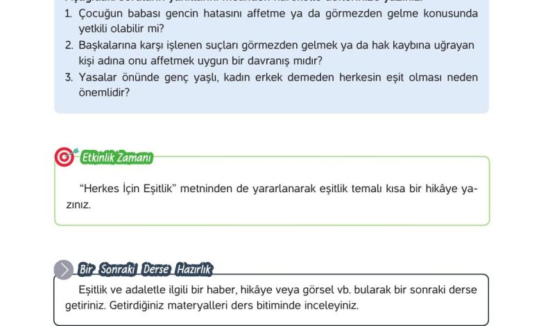 4. Sınıf Hecce Yayıncılık İnsan Hakları Yurttaşlık Ve Demokrasi Ders Kitabı Sayfa 49 Cevapları