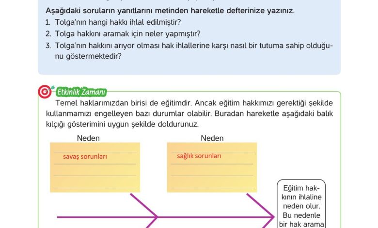 4. Sınıf Hecce Yayıncılık İnsan Hakları Yurttaşlık Ve Demokrasi Ders Kitabı Sayfa 33 Cevapları