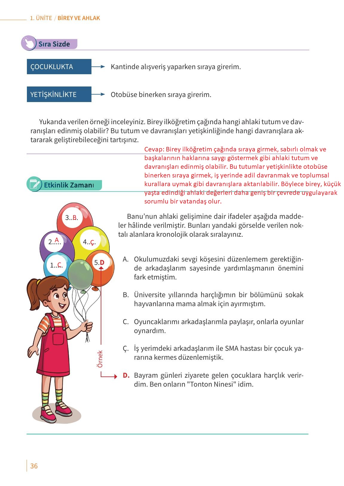 7. Sınıf Meb Yayınları Ahlak Ve Vatandaşlık Eğitimi Ders Kitabı Sayfa 36 Cevapları